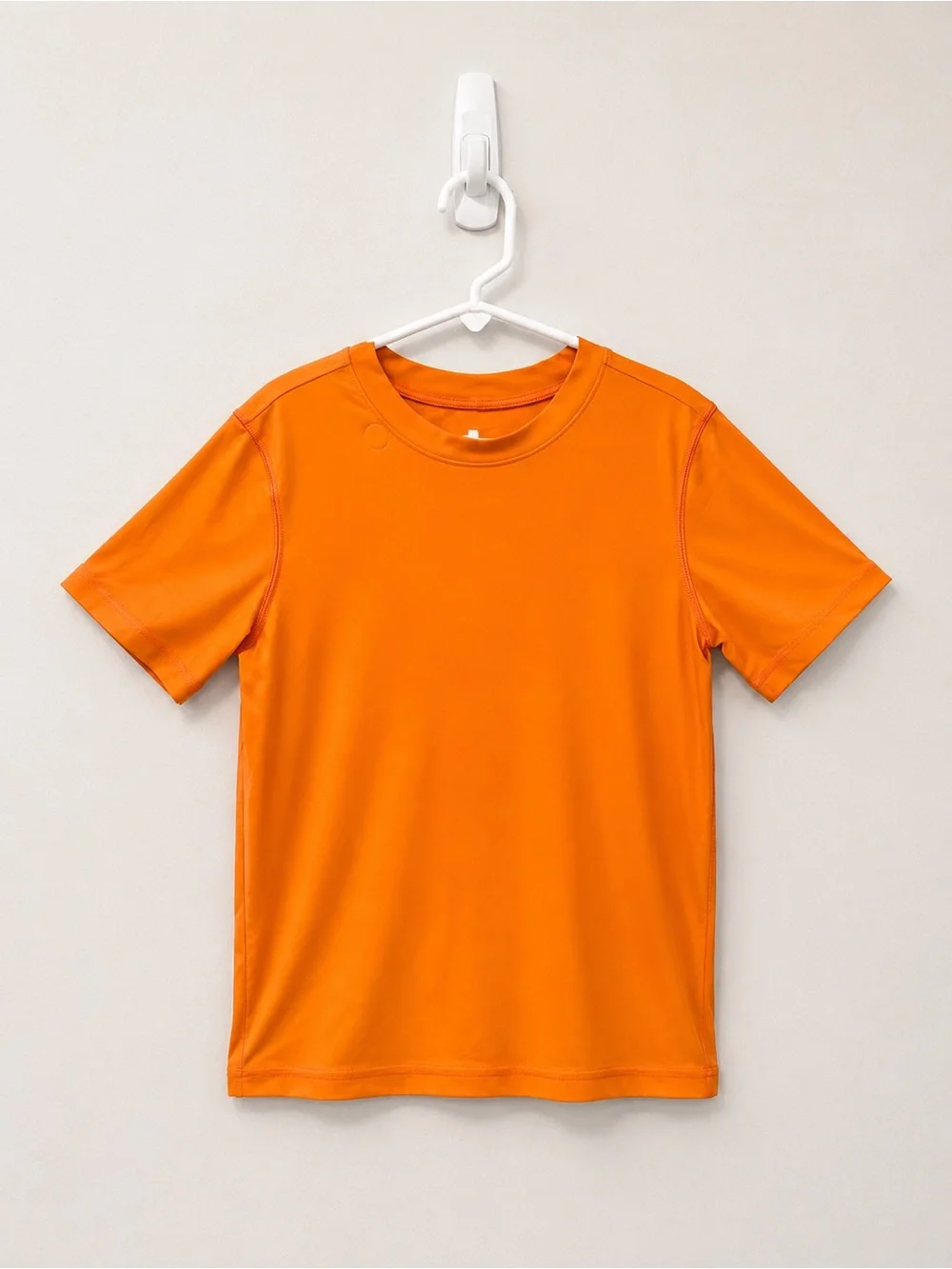 Primary Kids Orange Short Sleeve Rash Guard Swim Shirt Size 12